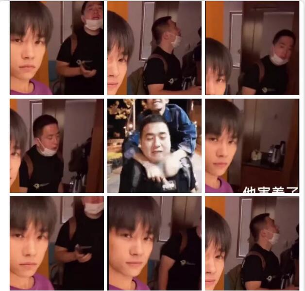 易烊千玺偷拍助理胖虎 被发现后假装自拍邪魅一笑