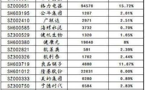 2021年，最新高瓴资本最新持仓明细