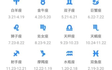 星座的月份各是几月 星座月份表查询