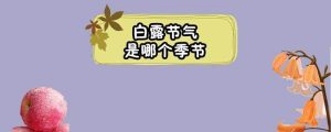 白露节气是哪个季节