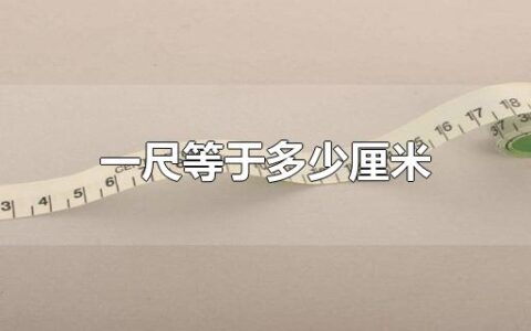 一尺等于多少厘米