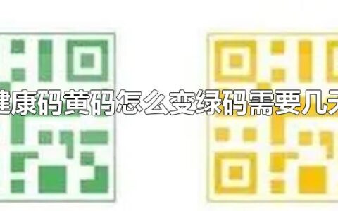 健康码黄码怎么变绿码需要几天