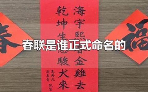 春联是谁正式命名的