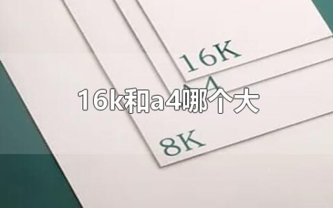 16k和a4哪个大