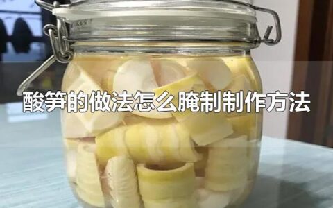 酸笋的做法怎么腌制制作方法 制作酸笋的注意事项