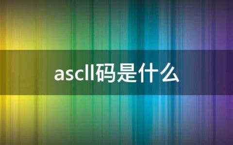 ascll码是什么
