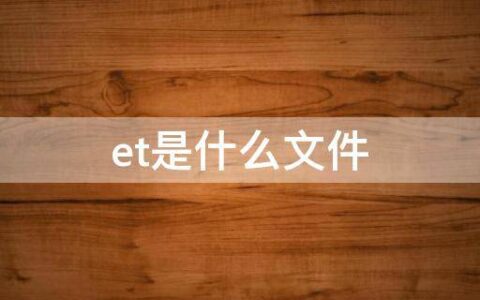 .et是什么文件