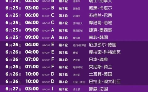 2026世界杯赛程来了，收藏→