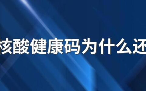 做了核酸健康码为什么还是黄色 黄码在14天后变绿码吗