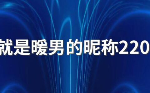 一听就是暖男的昵称220个 一看就吸引人的暖男网名