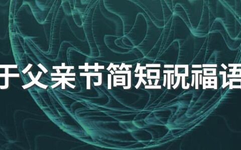 有关于父亲节简短祝福语句子100句