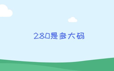 280是多大码