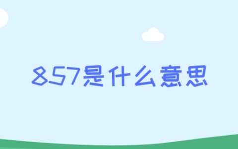 857是什么意思