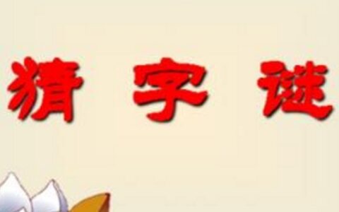 字谜语大全及答案