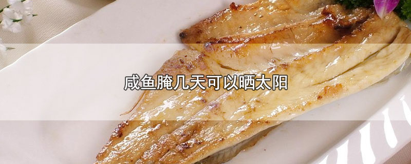 咸鱼腌几天可以晒太阳