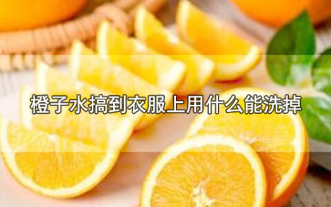 橙子水搞到衣服上用什么能洗掉