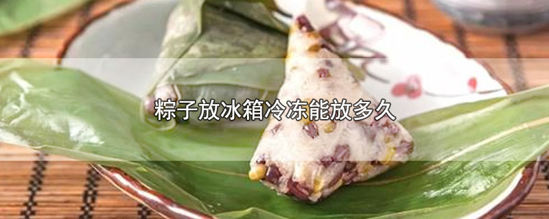 粽子放冰箱冷冻能放多久