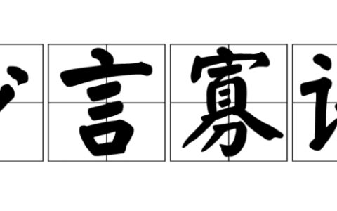 类似少言寡语的词语有哪些