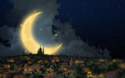 月亮从哪边升起