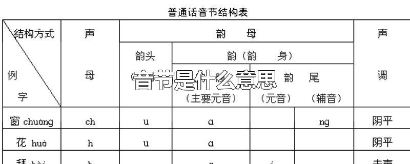 音节是什么意思