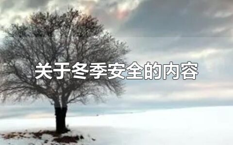 关于冬季安全的内容