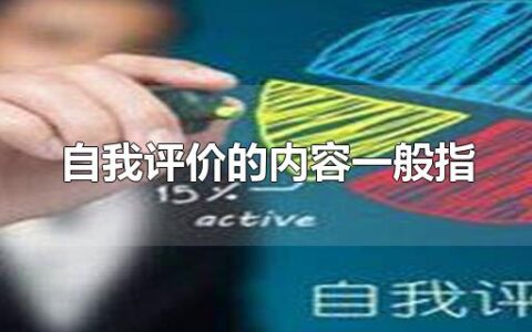 自我评价的内容一般指