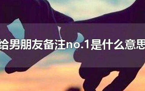 给男朋友备注no.1是什么意思