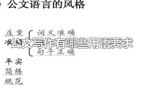 公文写作有哪些用语要求