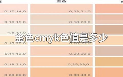 金色cmyk色值是多少