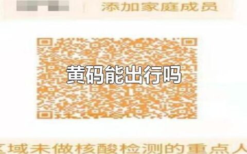 黄码能出行吗