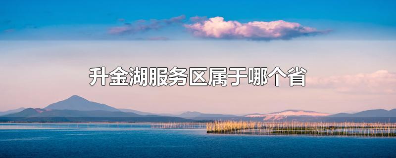 升金湖服务区属于哪个省
