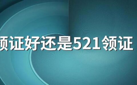 520领证好还是521领证好