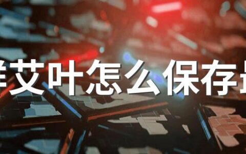 新鲜艾叶怎么保存最好 尘艾叶和新鲜艾叶的区别在哪