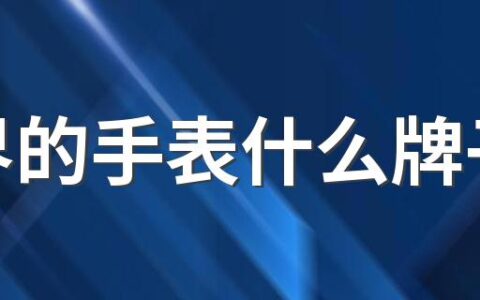 世界的手表什么牌子好 手表的十大品牌排行榜