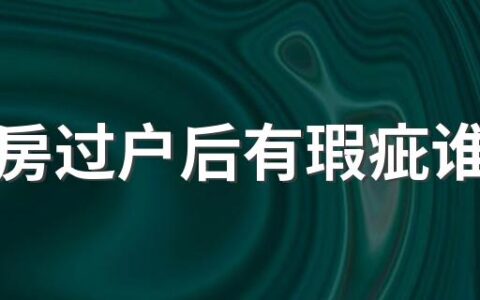 二手房过户后有瑕疵谁负责 二手房隐瞒漏水起诉赔多少