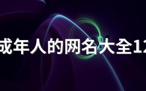 成熟成年人的网名大全1200个 稳重的成年人网名