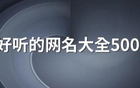 好记好听的网名大全500个 可爱有趣的网名