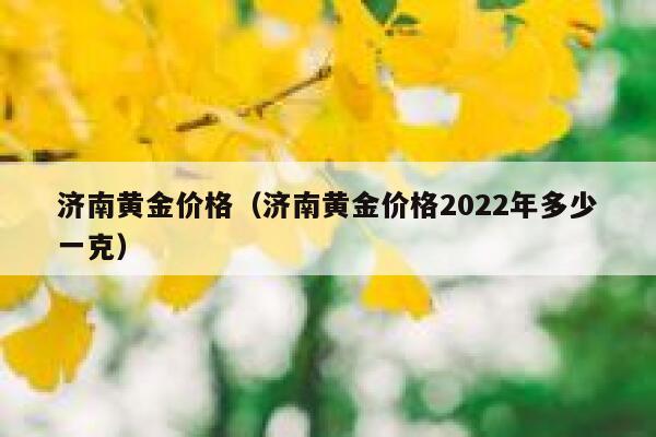 济南黄金价格（济南黄金价格2022年多少一克） 第1张