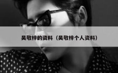 吴敬梓的资料（吴敬梓个人资料）