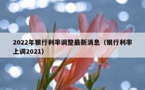 2022年银行利率调整最新消息（银行利率上调2021）