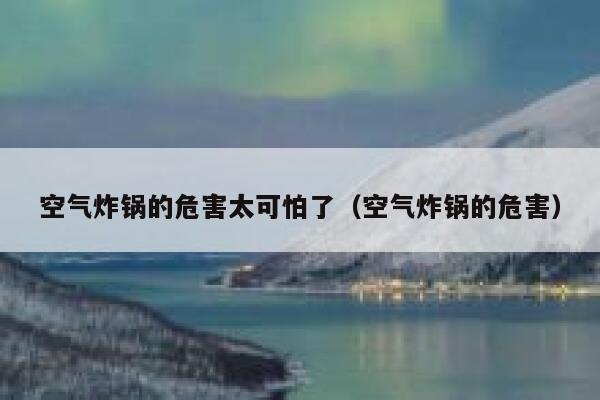 空气炸锅的危害太可怕了（空气炸锅的危害） 第1张