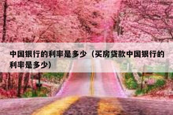中国银行的利率是多少（买房贷款中国银行的利率是多少） 第1张