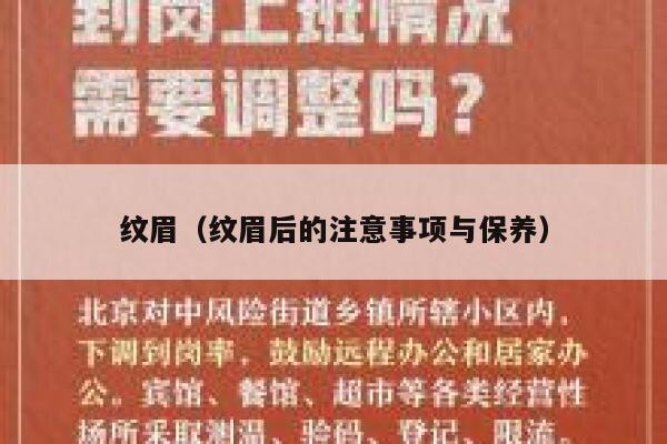 纹眉（纹眉后的注意事项与保养） 第1张