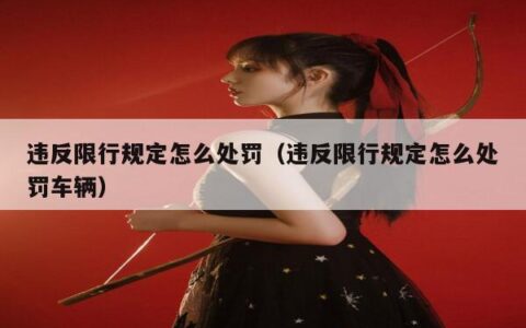 违反限行规定怎么处罚（违反限行规定怎么处罚车辆）