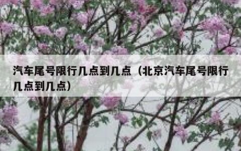 汽车尾号限行几点到几点（北京汽车尾号限行几点到几点）