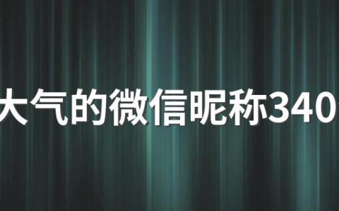 简单大气的微信昵称340个 洋气又好记的微信网名