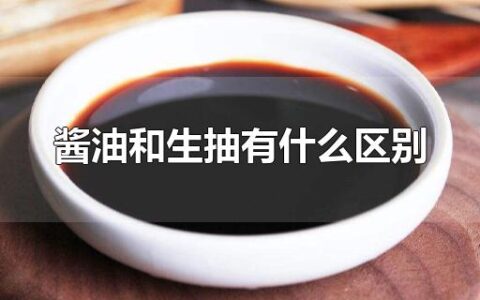 酱油和生抽有什么区别