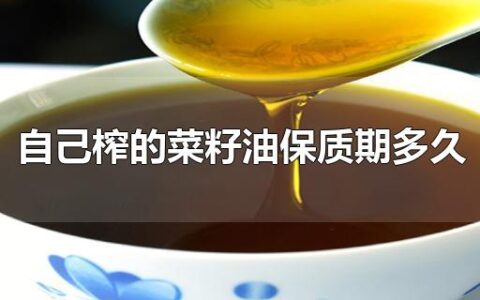 自己榨的菜籽油保质期多久
